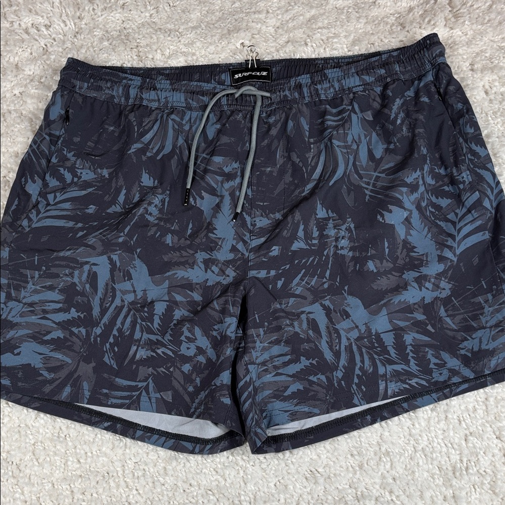 SURF CUZ **NEW** Mens Lined Trunks 5" Inch Quick Dry Bathing Suit, Size XXL